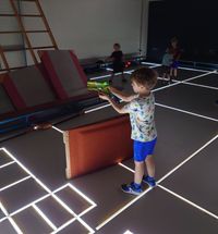 Lasergmen in gymzaal bauer